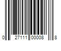 Barcode Image for UPC code 027111000088