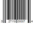 Barcode Image for UPC code 027118000074