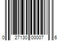 Barcode Image for UPC code 027130000076