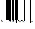 Barcode Image for UPC code 027172000058