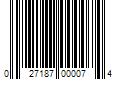 Barcode Image for UPC code 027187000074