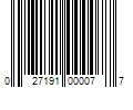 Barcode Image for UPC code 027191000077