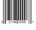 Barcode Image for UPC code 027198000087