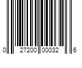 Barcode Image for UPC code 027200000326