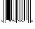 Barcode Image for UPC code 027200000456