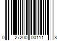 Barcode Image for UPC code 027200001118. Product Name: 