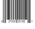 Barcode Image for UPC code 027200001521