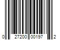 Barcode Image for UPC code 027200001972