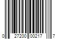 Barcode Image for UPC code 027200002177