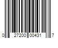 Barcode Image for UPC code 027200004317