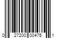 Barcode Image for UPC code 027200004751