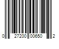 Barcode Image for UPC code 027200006502