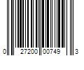 Barcode Image for UPC code 027200007493