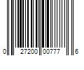 Barcode Image for UPC code 027200007776