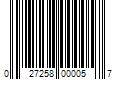 Barcode Image for UPC code 027258000057