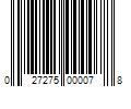 Barcode Image for UPC code 027275000078