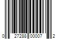 Barcode Image for UPC code 027288000072