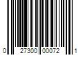 Barcode Image for UPC code 027300000721