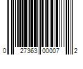 Barcode Image for UPC code 027363000072