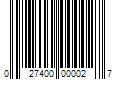 Barcode Image for UPC code 027400000027