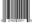 Barcode Image for UPC code 027400000119