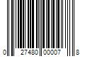 Barcode Image for UPC code 027480000078