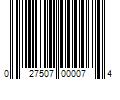 Barcode Image for UPC code 027507000074