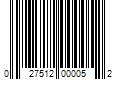 Barcode Image for UPC code 027512000052