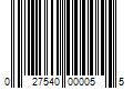 Barcode Image for UPC code 027540000055