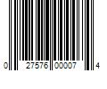 Barcode Image for UPC code 027576000074