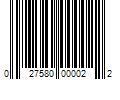 Barcode Image for UPC code 027580000022