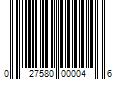 Barcode Image for UPC code 027580000046