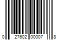 Barcode Image for UPC code 027602000078