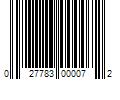 Barcode Image for UPC code 027783000072