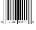 Barcode Image for UPC code 027786000079