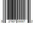 Barcode Image for UPC code 027837000072