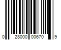 Barcode Image for UPC code 028000006709