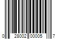 Barcode Image for UPC code 028002000057