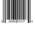 Barcode Image for UPC code 028068001074. Product Name: Chemex Bonded Coffee Filter Squares  100 count