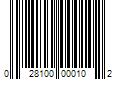 Barcode Image for UPC code 028100000102