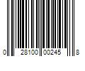 Barcode Image for UPC code 028100002458