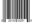 Barcode Image for UPC code 028100002519