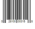 Barcode Image for UPC code 028100003158