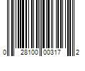 Barcode Image for UPC code 028100003172