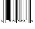 Barcode Image for UPC code 028100003325