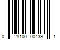 Barcode Image for UPC code 028100004391