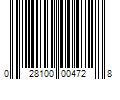 Barcode Image for UPC code 028100004728