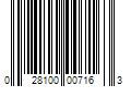 Barcode Image for UPC code 028100007163