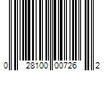 Barcode Image for UPC code 028100007262