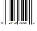 Barcode Image for UPC code 028100009983